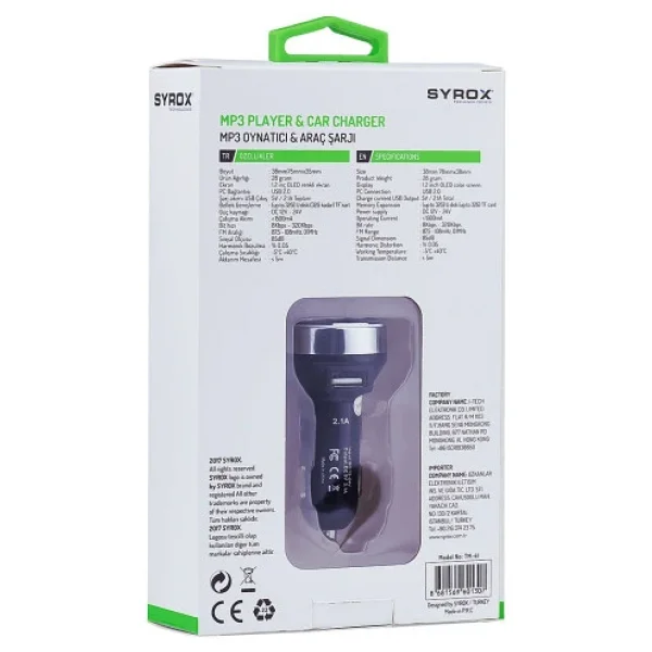 Syrox SYX-TM41 2.1 A FM Transmitter - Görsel 2