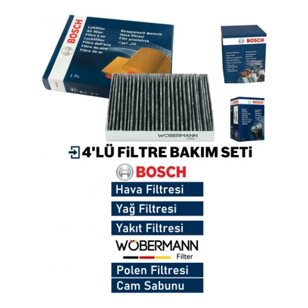 Wöbermann+Bosch Hyundai Accent Blue 1.6 Crdi Filtre Bakım Seti 2011-2016 4K - Görsel 5