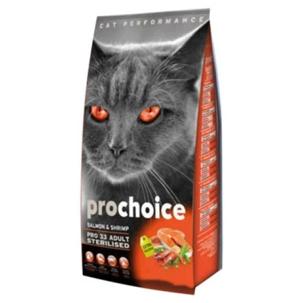Prochoice Pro 33 Sterilised Somon Ve Karidesli 2 Kg Yetişkin Kedi Maması - Görsel 8