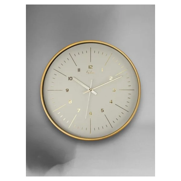 Galaxy D-218-A-11 Eskitme Kadran 30 Cm Sessiz Akar Duvar Saati Gold - Görsel 6