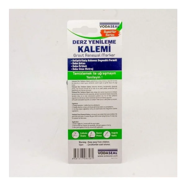 Vodaseal Kokusuz Suya Dayanıklı Hızlı Kuruyan Derz Kalemi - Görsel 2