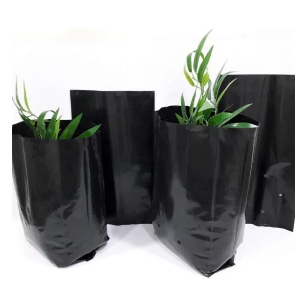 Kalın Körüklü Fide Torbası Fidan Yetiştirme Poşeti Siyah Delikli - 20x25 Cm. - 10 Kg.Lık Paket - Görsel 4