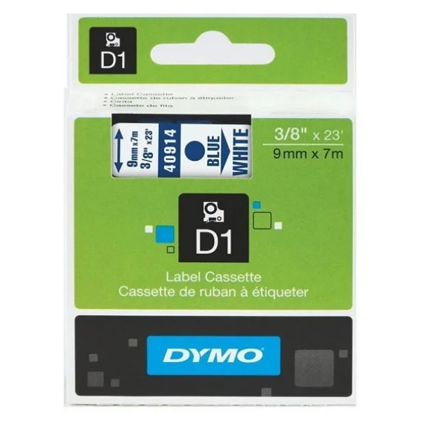 Dymo D1 Yedek Şerit 9 Mm X 7 M - Beyaz / Mavi - Görsel 5