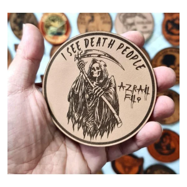Azrail Filo I See Death People Deri Pec -Arma - Leather Patch - Görsel 4