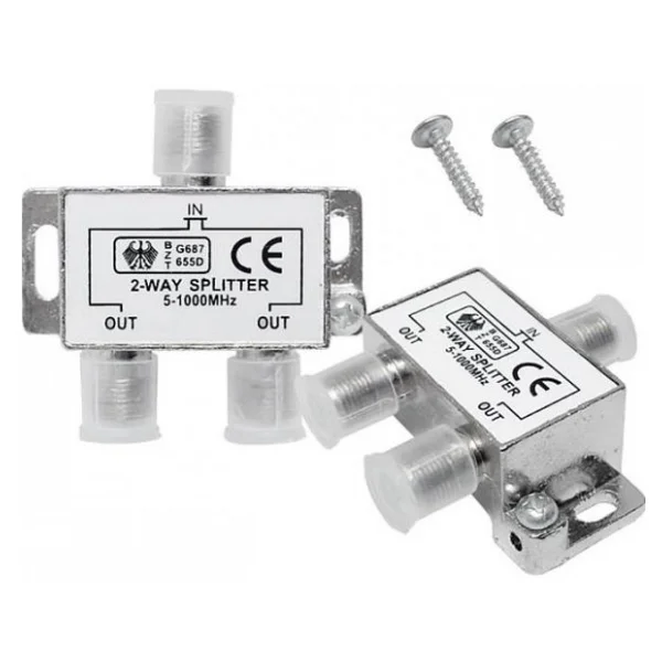 2 Li Uydu Splitter Kablo TV Rg6 Anten Çoklayıcı Dağıtıcı - Görsel 2