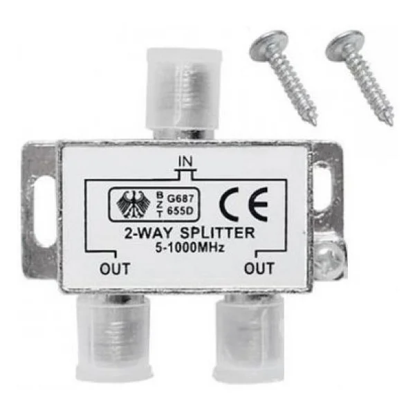 2 Li Uydu Splitter Kablo TV Rg6 Anten Çoklayıcı Dağıtıcı - Görsel 3