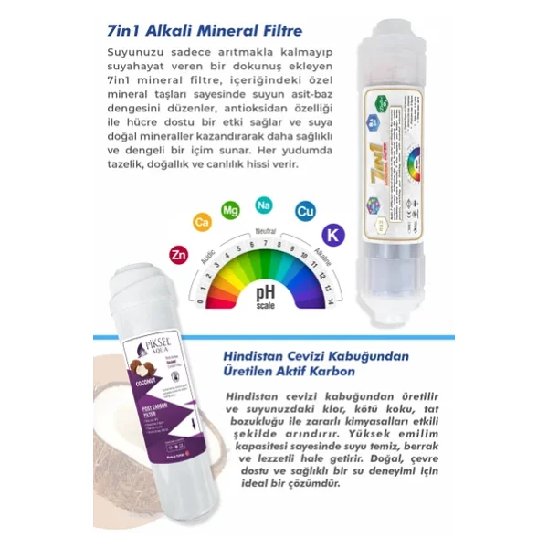 Piksel Aqua 12 Aşamalı Master Membranlı Pompalı Alkali Mineralli Su Arıtma Cihazı - Görsel 8