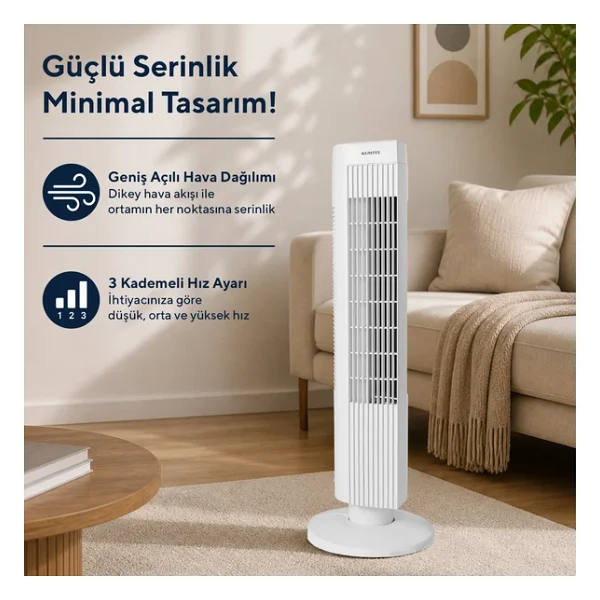Kumtel Ktf-258w Kule Tipi Vantilatör - Görsel 2