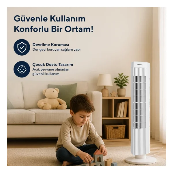 Kumtel Ktf-258w Kule Tipi Vantilatör - Görsel 5