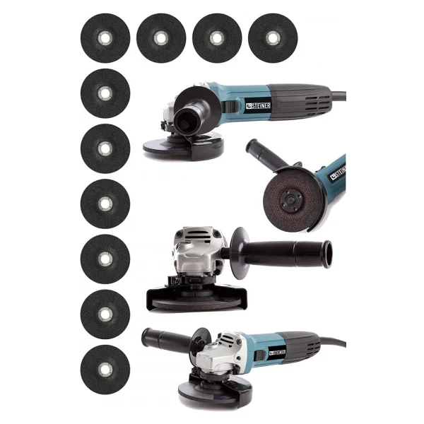 Steiner Alman 2600 Watt Profesyonel 125 Mm Avuç İçi Spiral Taşlama Makinesi + 10 Disk - Görsel 5