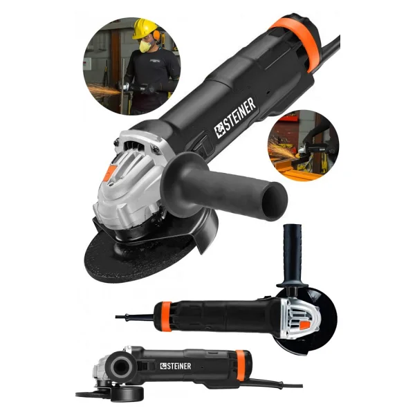 Steiner Alman 4200 W Metal Şanzuman Bakır Sargılı Avuç Içi Taşlama Demir Metal Kesme Makinesi Spiral 125 Mm - Görsel 4