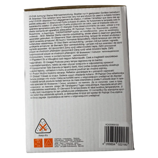 Osram Ledvance 250w Infrared Ampul Br40 E27 Isiticili Lamba Kirmizi Isik (2 Adet) - Görsel 2