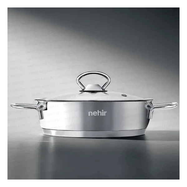 Nehir Silver 6 Parça Kapaklı Çelik Sahan Seti - Görsel 9