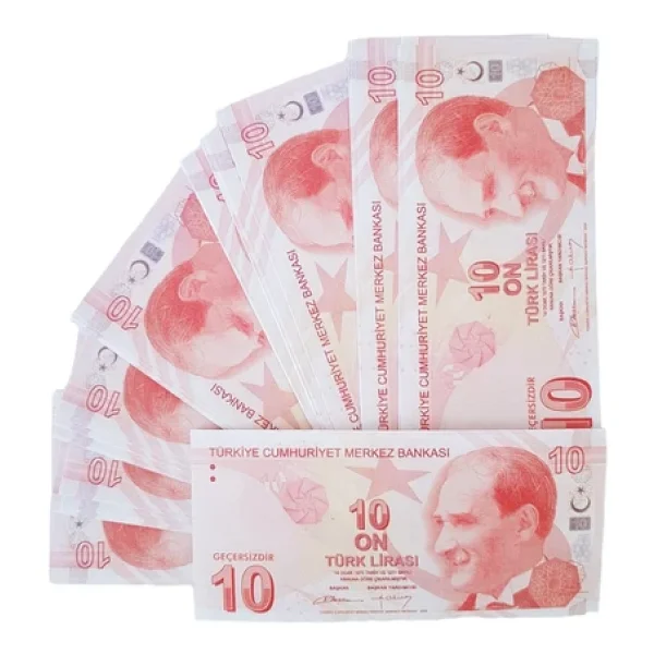 300 Adet 10 Tl Sahte Para Geçersiz Düğün Parası Parti Şaka Malzemesi - Görsel 3