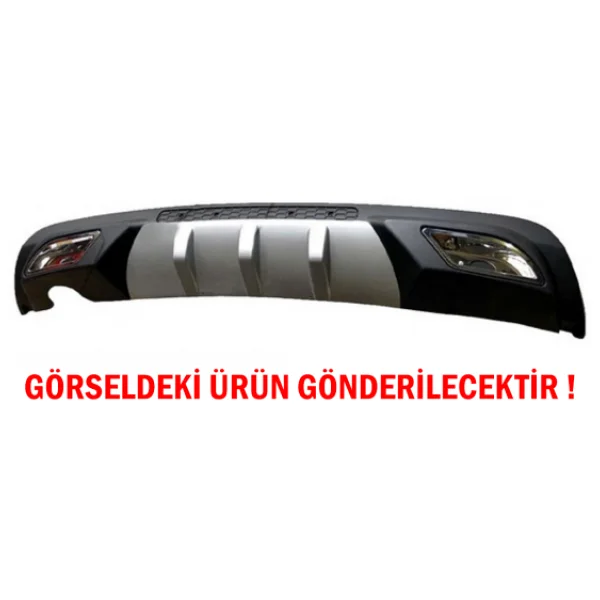 Ford Focus 2 Difüzör Arka Tampon Eki 2 Egzoz Çıkışlı Gri - Görsel 5