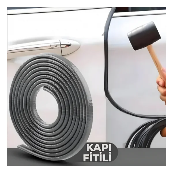 Honda Civic Fb7 Oto Araç Kapı Koruma Fitili 5metre Parlak Gri Renk - Görsel 2