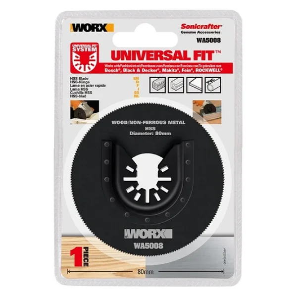 Worx Wa5008 Çok Amaçlı Raspalama Makinası İçin 80mm 360 Metal, Ahşap, Fiberglas, Pvc Universal Kesme Bıçağı - Görsel 5