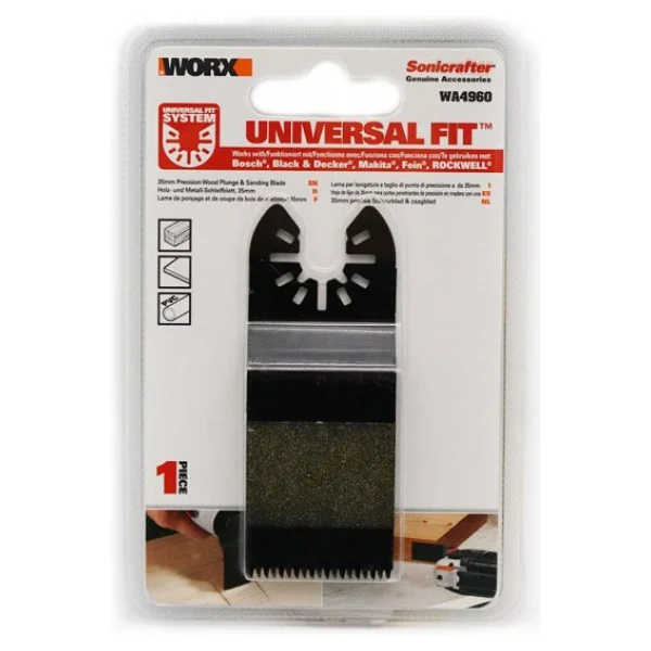 Worx Wa4960 Çok Amaçlı Raspalama Makinası İçin 35x40mm Ahşap, Pvc Universal Kesme Ve Zımparalama Bıçağı - Görsel 9
