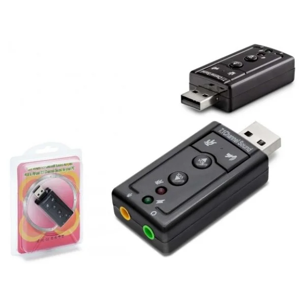 Wozlo 7.1 USB Ses Kartı Harici External Sound Kart Virtual 3d Çevirici - Görsel 2