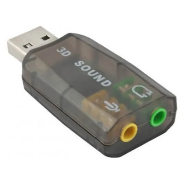 Wozlo USB Ses Kartı 5.1 3d Sound USB Harici Ses Kartı Audio Çevirici - Görsel 3