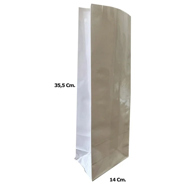 Laminelli Kraft Beyaz Kese Kağıdı - Orta Boy - 14 X 35,5 Cm. - 10 Kg. - 20 Adetlik 10 Paket - Görsel 6