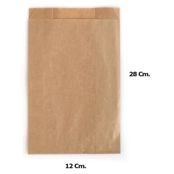 Kraft Baget Ekmek Fırın Kese Kağıdı - Küçük Boy - 12 X 28 Cm. - 1.5 Kg. - Ortalama 300 Ad - Paket - Görsel 4