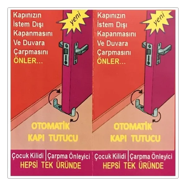 6 Adet Akıllı Kapı Stoperi Tamponu Kapı Durdurucu Yapışkanlı - Görsel 3