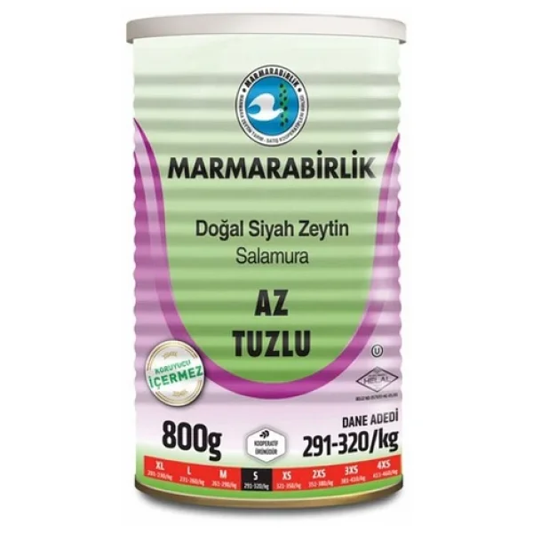 Marmarabirlik Az Tuzlu 800 Gr S (291-320) Siyah Zeytin - Görsel 4
