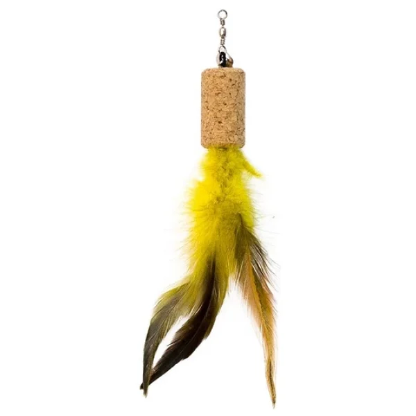 Eastland Tüylü Çıngıraklı 4x2.2 Cm Sarı/Siyah Mantar Kedi Oyuncağı - Görsel 3