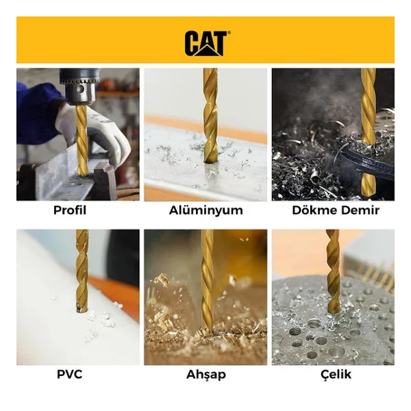 Cat Da02901 16 Parça Titanyum Kaplama Hss Metal Delici Matkap Ucu - Görsel 7