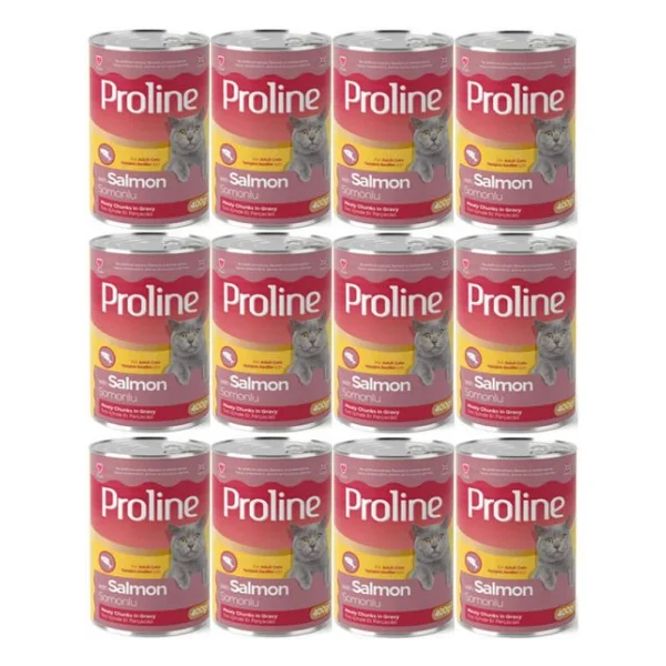 Proline Somonlu 400 gr 12'li Yetişkin Konserve Kedi Maması - Görsel 5