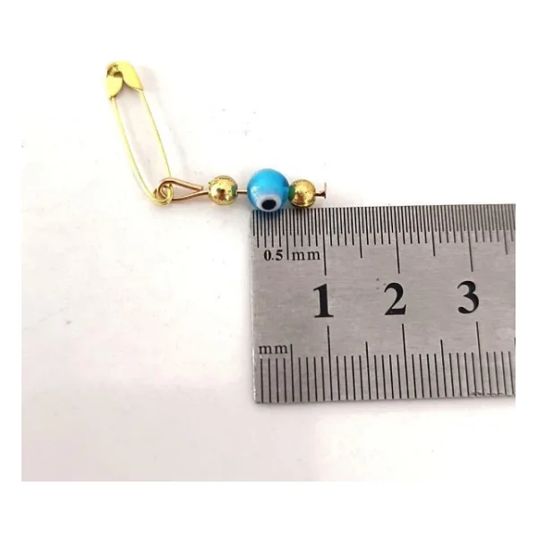 10 Adet 0.5 Mm Maşallahlık İğneli Cam Karışık Renkli Nazar Boncuğu - Görsel 5