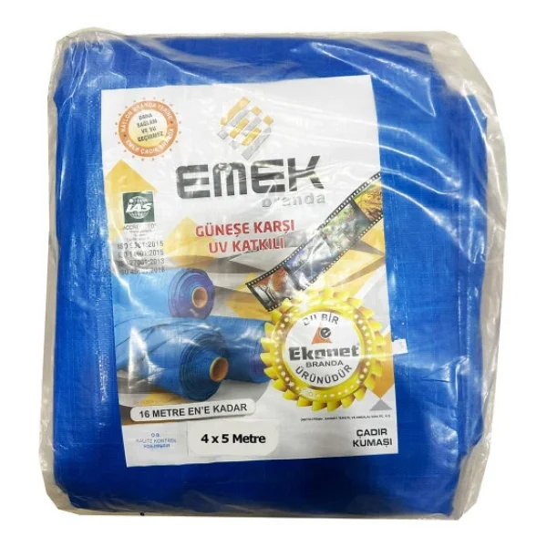 Emek Çadır Kumaşı Branda Tente Uv Güneşlik Gölgelik Koruma Yağmur Su Geçirmez - 4x5 Metre - 1 Paket - Görsel 6