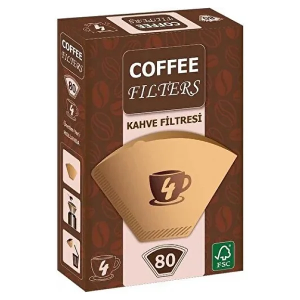Coffee Filters No: 4 80'li Filtre Kahve Kağıdı - Görsel 4