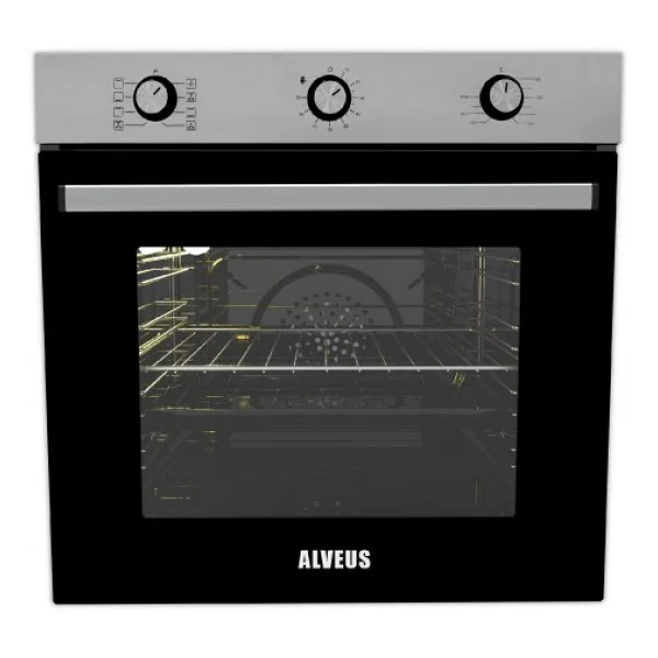 Alveus İber 615 Inox/Siyah 3'lü Ankastre Set [İberınox-Gls640siyah-615ınox] - Görsel 4