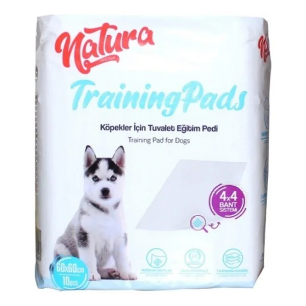 Natura Pet Kaydırmaz Bantlı 60x60 Cm 10'lu Köpek Eğitim Çiş Pedi - Görsel 5