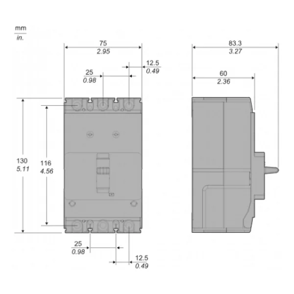 Schneider G12f3f80 3x80 A 30 Ka Termik Manyetik Sabit Şalter - Görsel 4