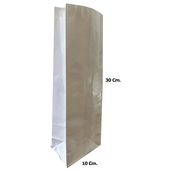 Laminelli Kraft Beyaz Kese Kağıdı - Küçük Boy - 10 X 30 Cm. - 0.5 Kg. - 20 Ad - Paket - Görsel 4