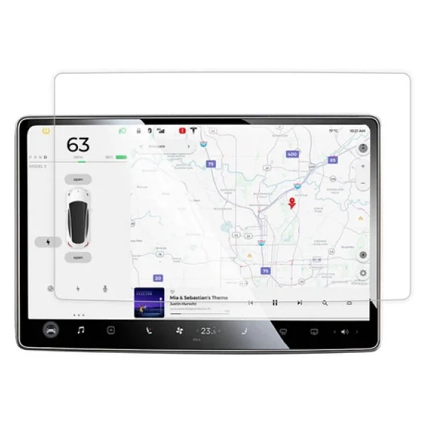 Tesla Model Y Zore Araç Multimedya Temperli Cam Ekran Koruyucu - Görsel 10