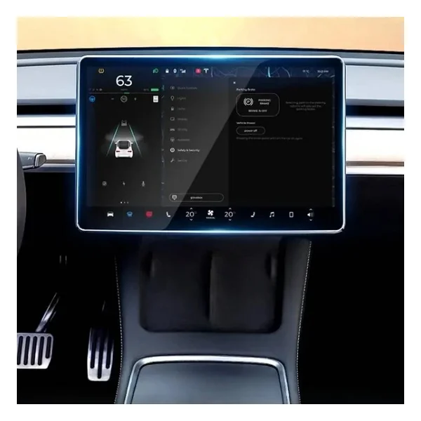 Tesla Model Y Zore Araç Multimedya Temperli Cam Ekran Koruyucu - Görsel 5