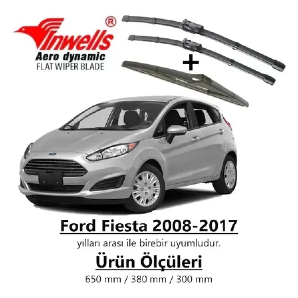 Ford Fiesta Ön+Arka Muz Silecek Takımı (2008-2017) - Görsel 2