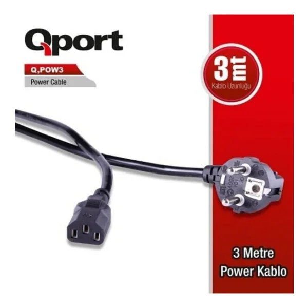 Qport Q-Pow3 3 M Güç Kablosu - Görsel 4