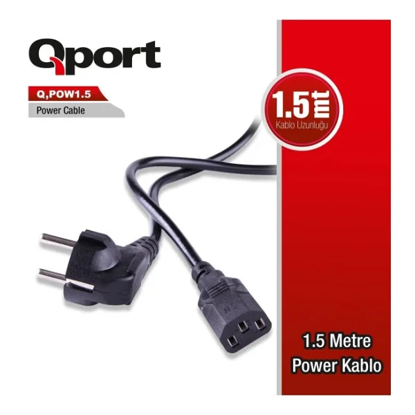 Qport Q-Pow1_5 1.5 M Güç Kablosu - Görsel 4