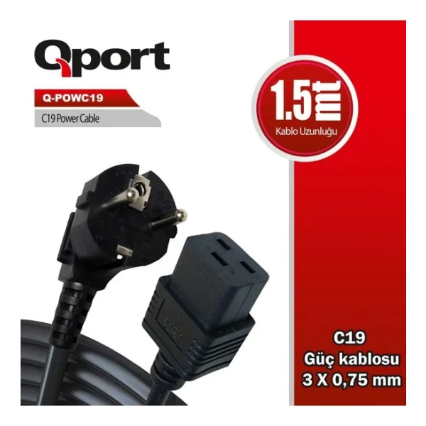Qport Q-Powc19 1.5 M Güç Kablosu - Görsel 7