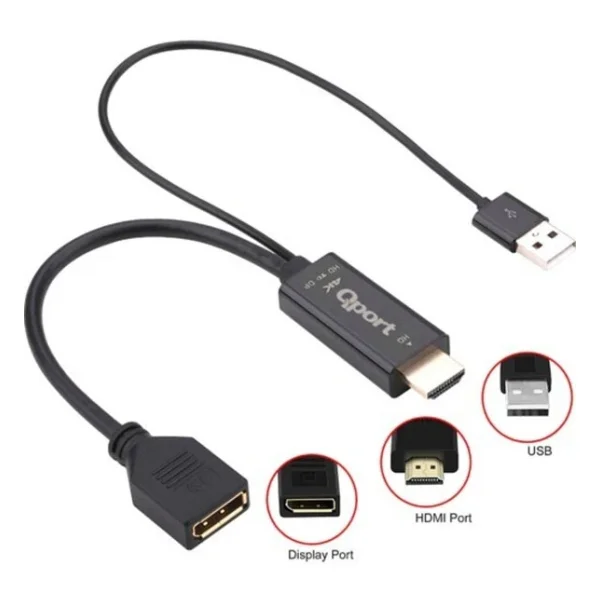 Qport Q-Dpx Hdmı To Displayport Dönüştürücü - Görsel 5