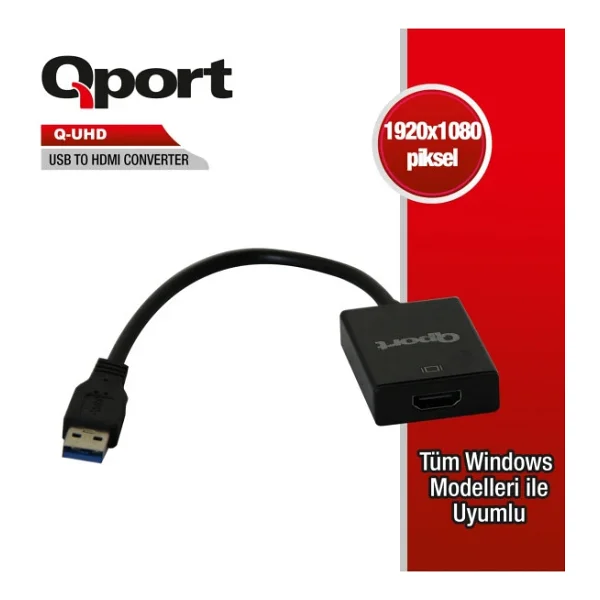 Qport Q-UHD USB 3.0 To Hdmı Dönüştürücü - Görsel 4