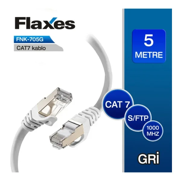 Flaxes Fnk-705g 5 M Cat7 Patch Kablo - Görsel 4