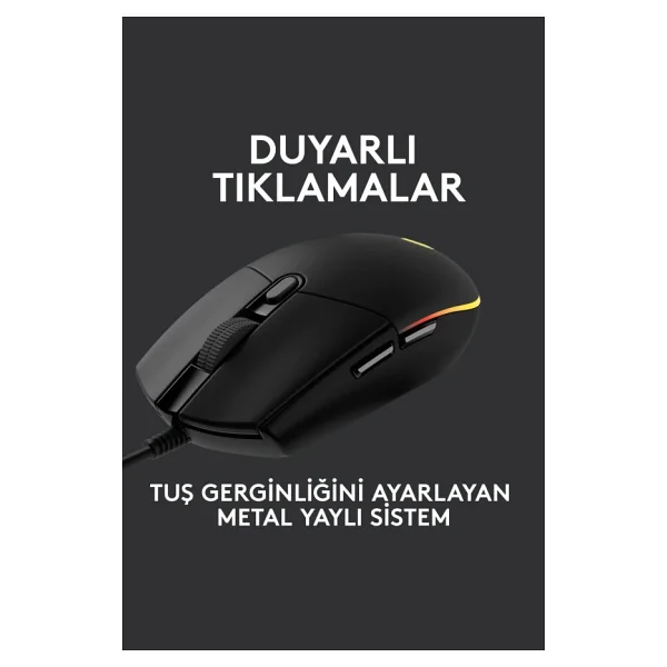 Logitech G102 910-005823 Siyah Lightsync Optik Kablolu Oyuncu Mouse - Görsel 7