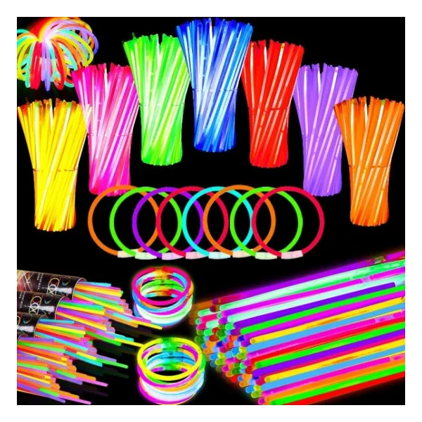 1.Kalite 100 Adet Glow Stick Işıklı Fosfor Çubuk Işıklı Bileklik Işıklı Kolye Işıklı Çubuk Neon Işık - Görsel 4