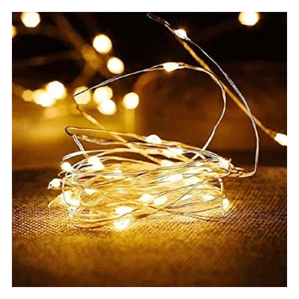 10 Metre Battery Warm Light LED Light 10 Metre Pilli Gün Işığı LED Işık Gün Işığı Pilli Işık Gün Işığı Pilli LED - Görsel 3